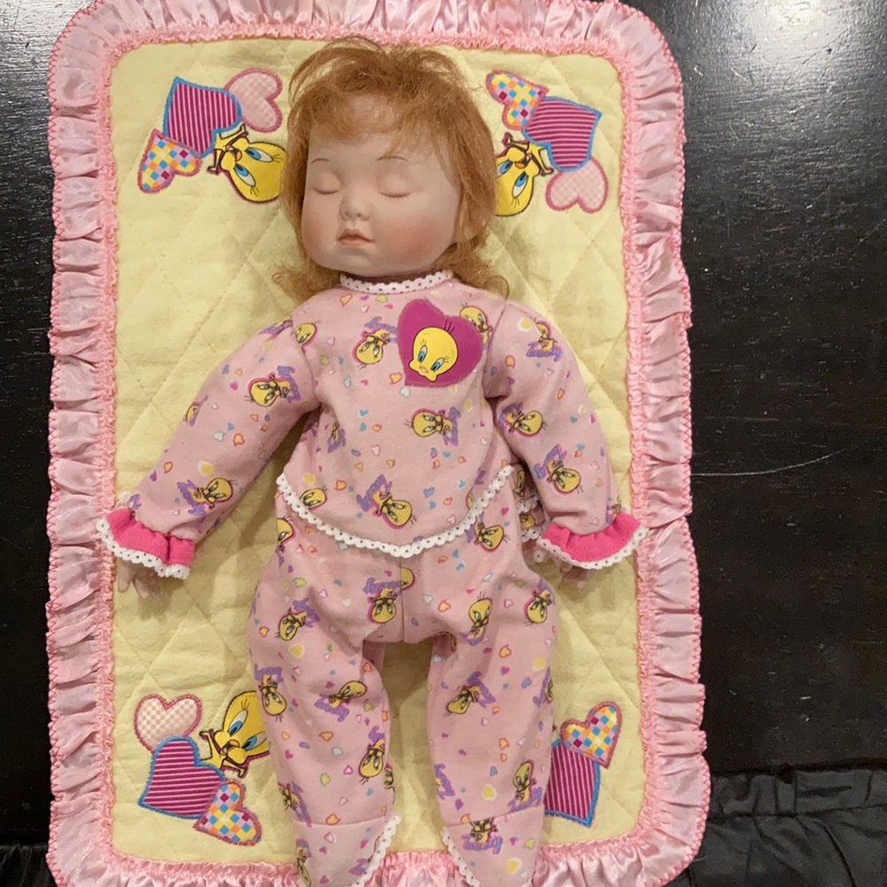 Tweety bird porcelain doll